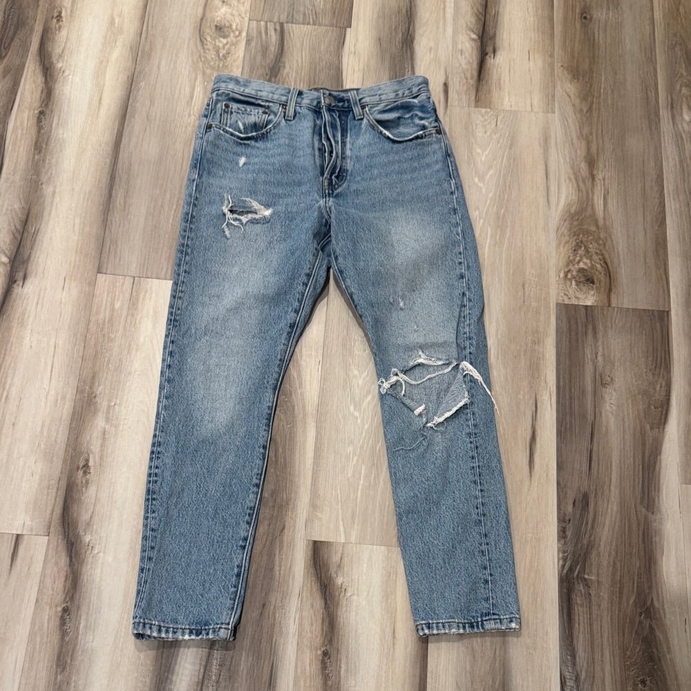 Levi's Light Blue Distressed Skinny Jeans